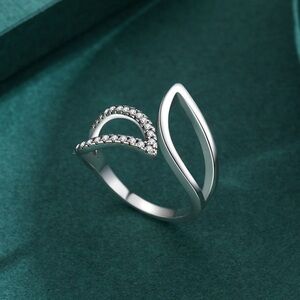 Sterling Silver Ring Vintage Leaf Cocktail Ring